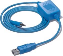 Blaues USB-Übermittlungskabel für PC
